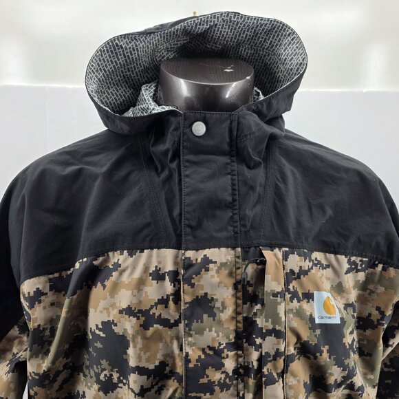 Carhartt Shoreline Vapor Jacket Mens Large  Digital Camo Packable Storm Defender - Picture 3 of 16